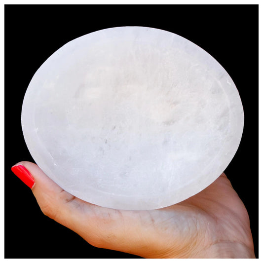 4" Large Crystal Selenite Polished Charging Bowl